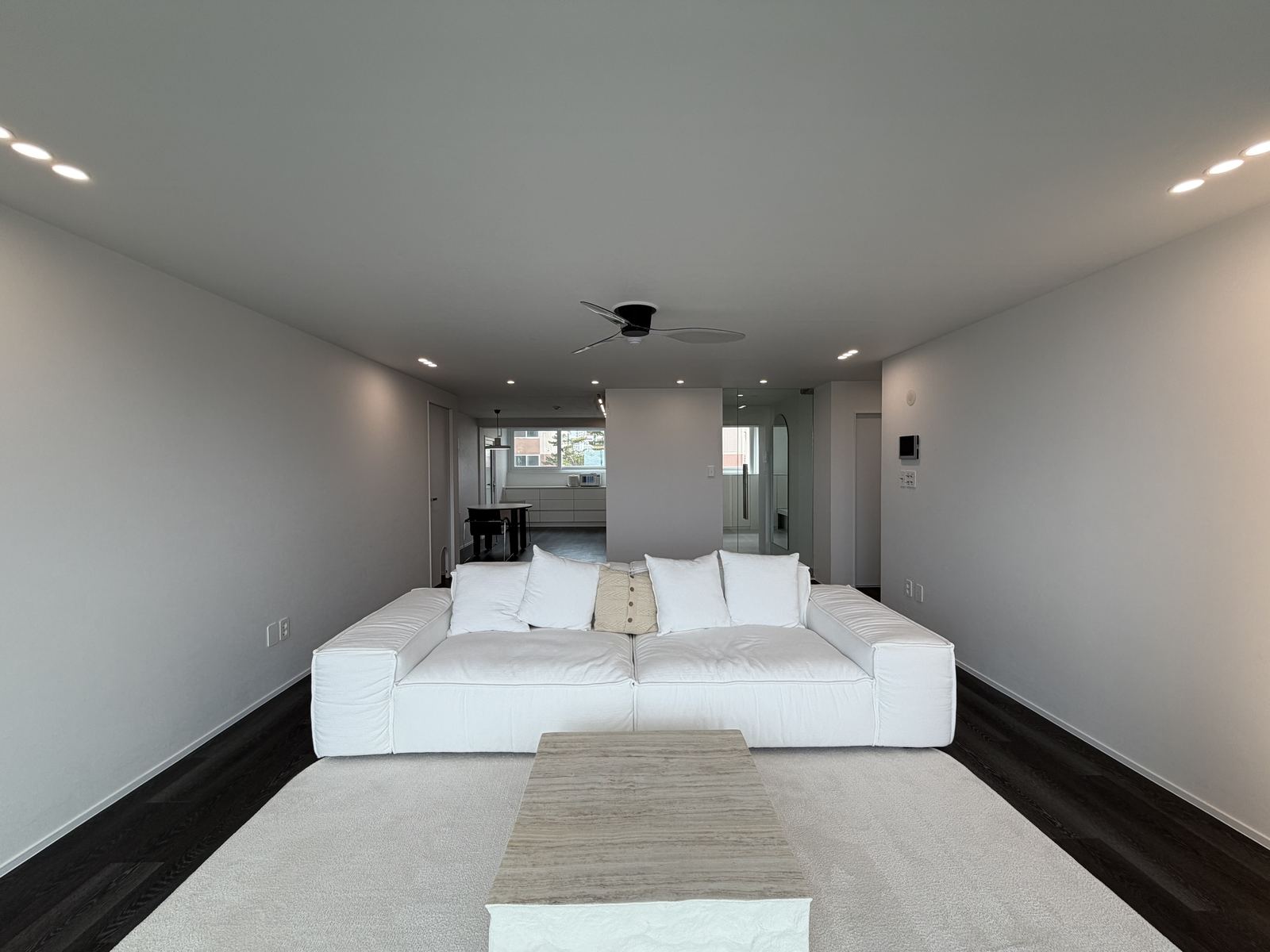 Style reference: living room with low sectional sofa