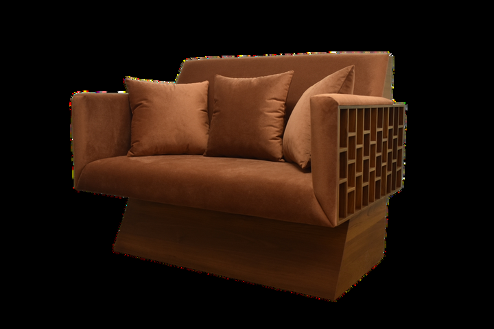 Brutalist Cube Sofa — custom furniture by Something Bespoke Bangkok, 80s Italian conceptualism